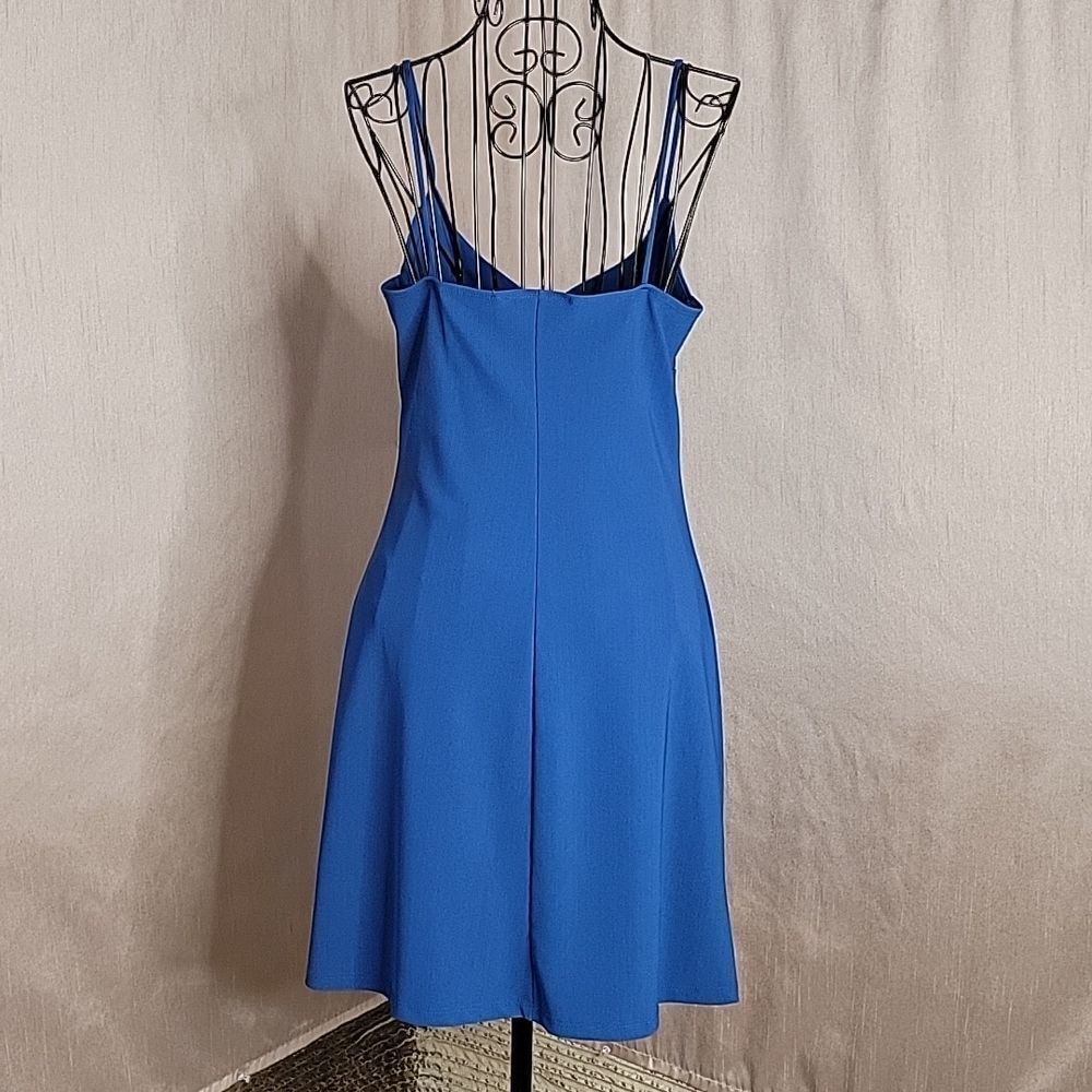 CHARLOTTE RUSSE Blue Spaghetti Straps Summer Dress Medium - Picture 4 of 6